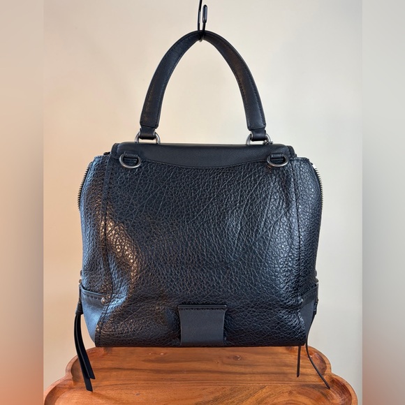 Coach Faye Black Leather Convertible Backpack Crossbody Satchel F30525 Like New - Picture 4 of 17